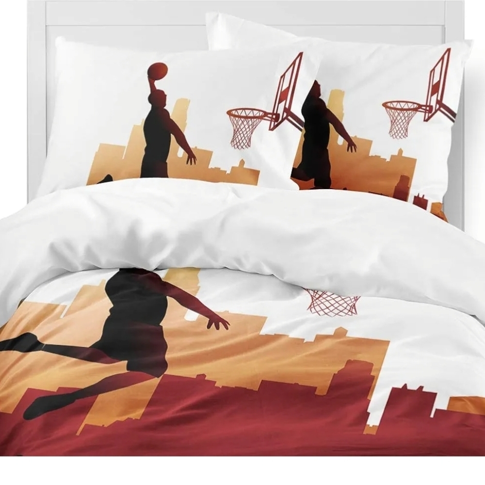 Basketball Silhouette Bedding Set